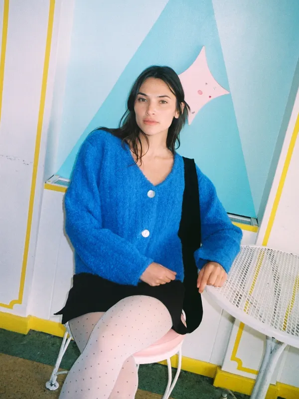 Issa V-Neck Cardi - Cobalt sold by Lisa Says Gah