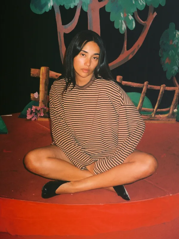 Mona Long Sleeve - Brown Stripe made by Loucia