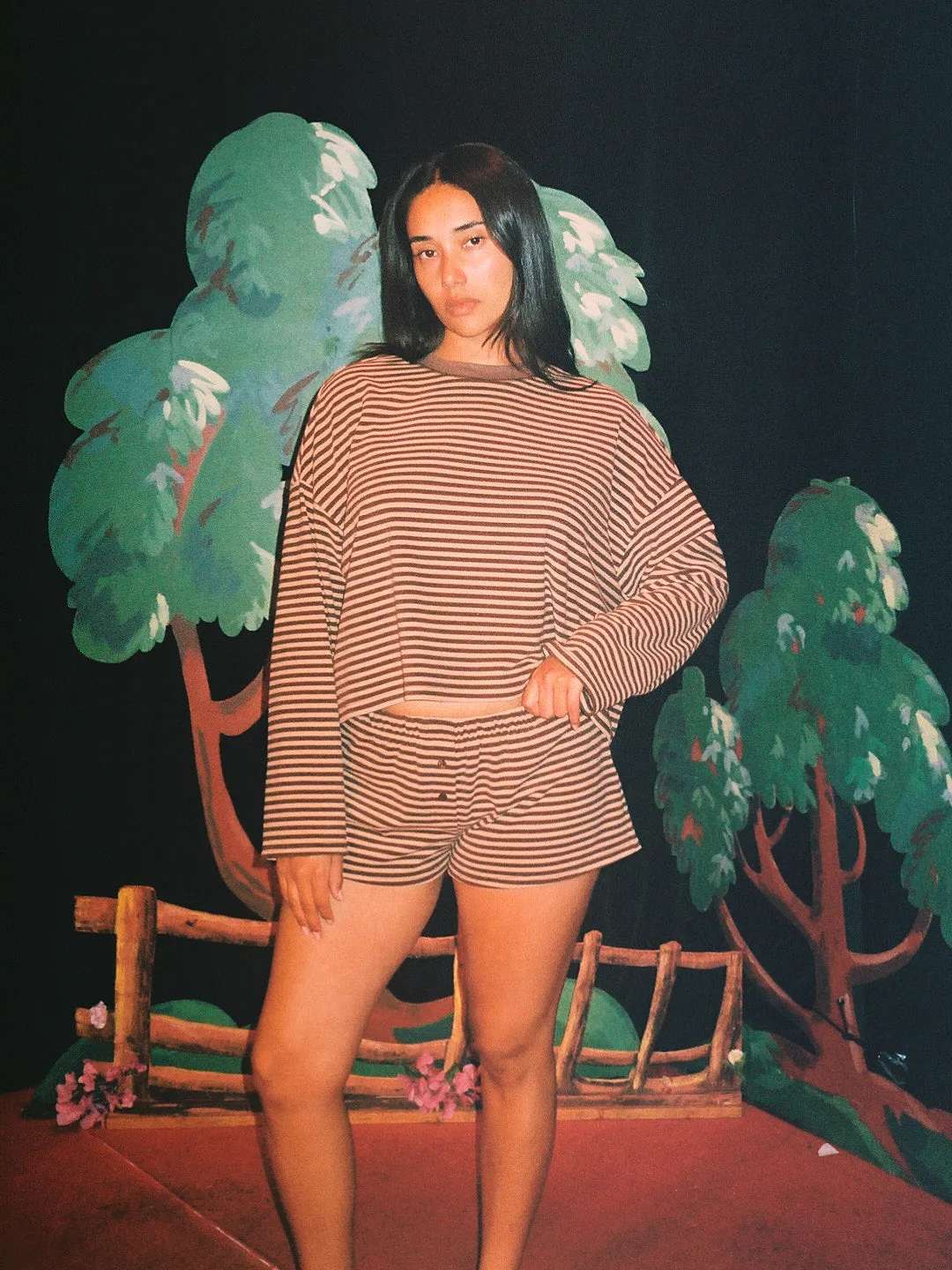 Mona Long Sleeve - Brown Stripe sold by Lisa Says Gah product image thumbnail 5