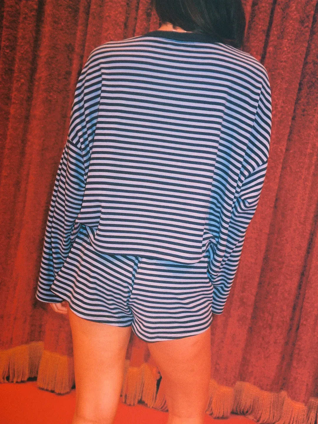 Mona Long Sleeve - Blue Stripe sold by Lisa Says Gah product image thumbnail 5