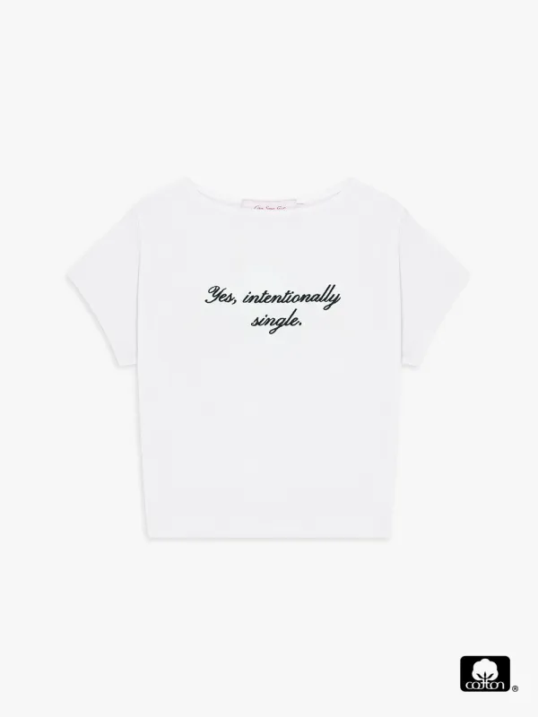 Cotton Tee - Yes, intentionally single. made by Lisa Says Gah