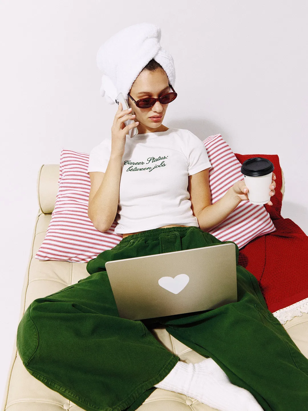 Cotton Tee - Career Status: between jobs sold by Lisa Says Gah product image thumbnail 2