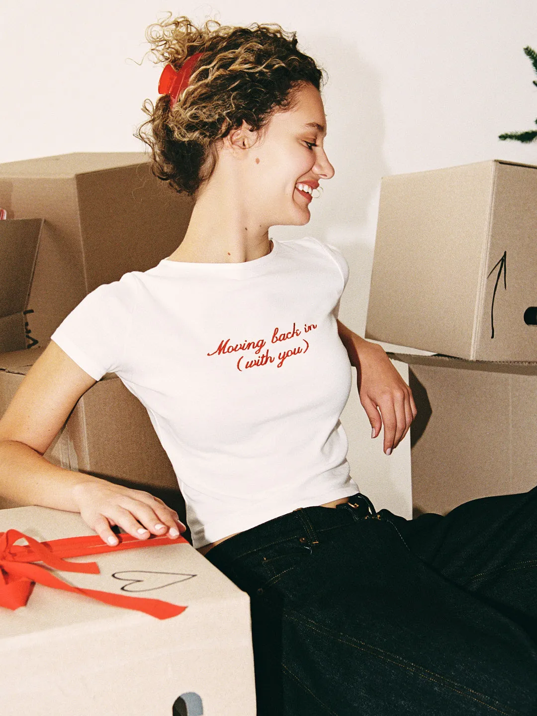 Cotton Tee - Moving back in (with you) sold by Lisa Says Gah product image thumbnail 5