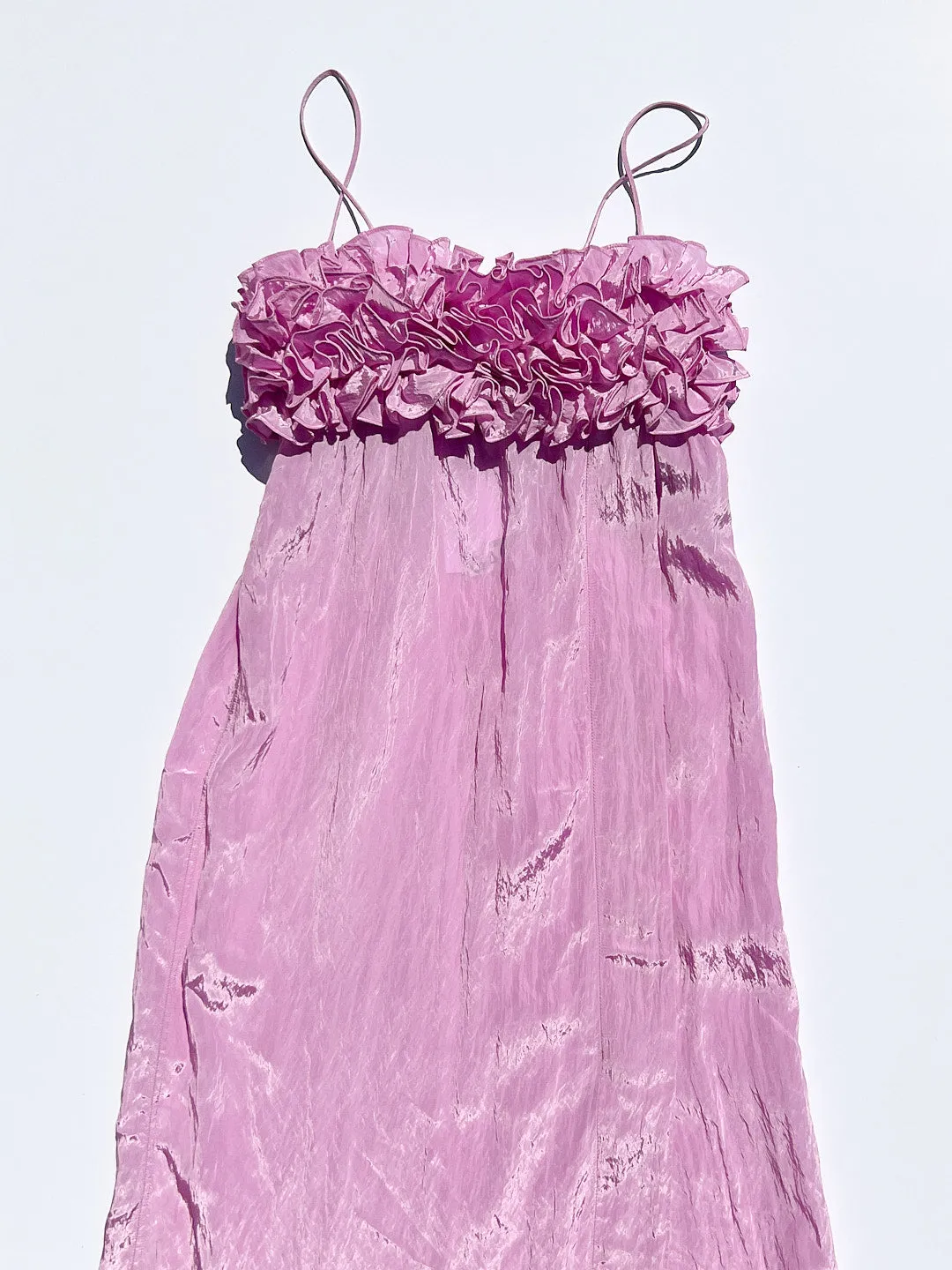 Shiny Tech Strap Midi Dress - Lilac sold by Lisa Says Gah product image thumbnail 3