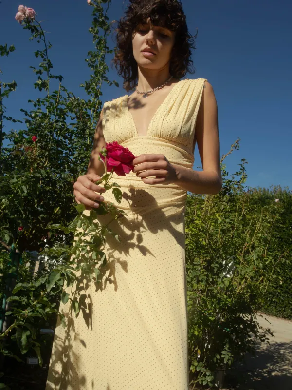 Maribel Dress - Yellow Dot sold by Lisa Says Gah