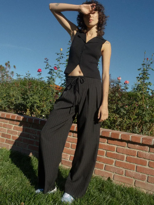 Margot Pant - Black Pinstripe sold by Lisa Says Gah