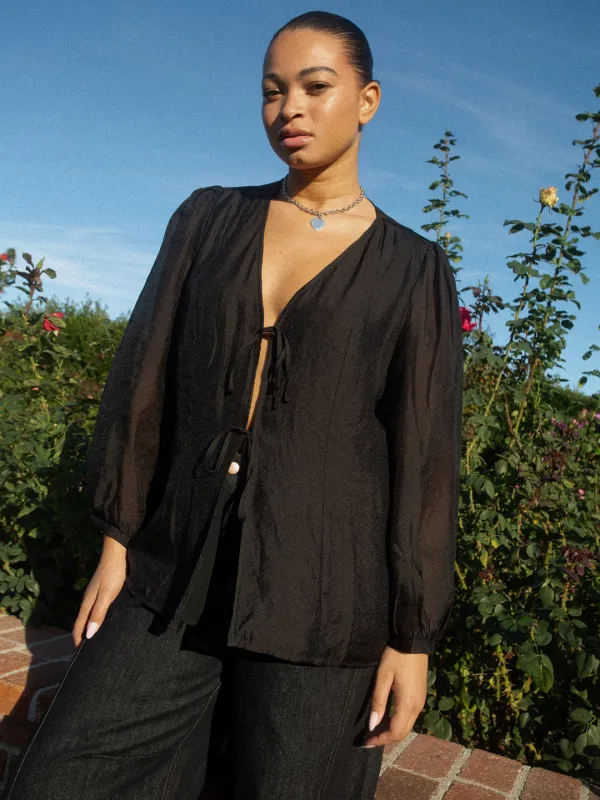 Meera Blouse - Black Organza made by Lisa Says Gah
