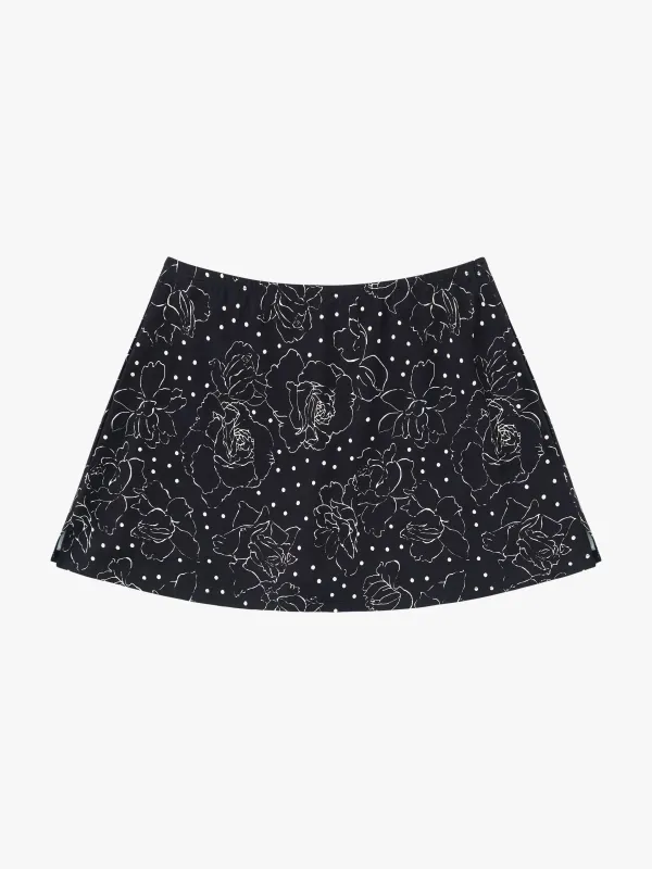 Darcy Skort - Rose Dot Black sold by Lisa Says Gah