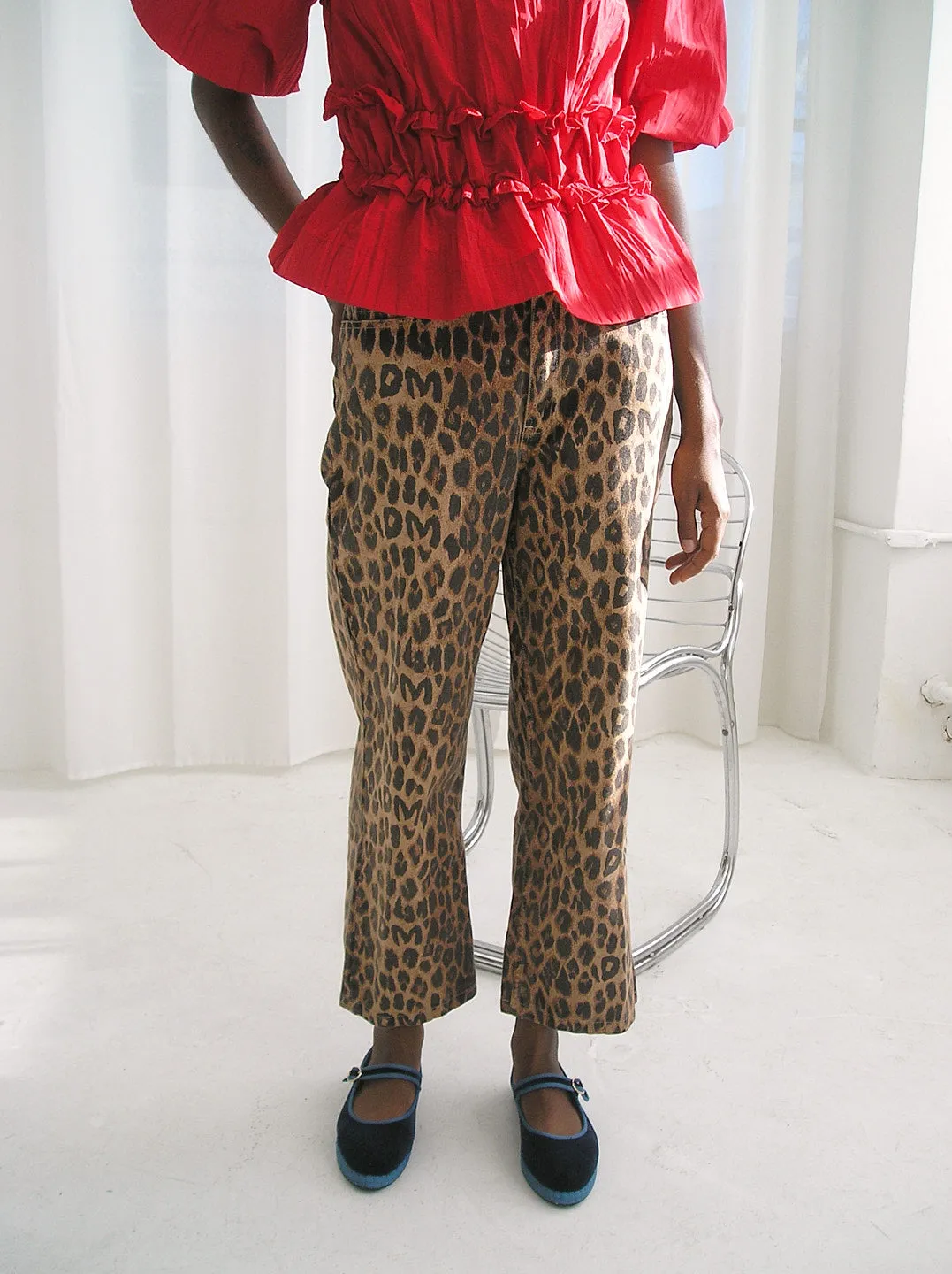 Kenny Twill Trouser - Leopard sold by Lisa Says Gah product image thumbnail 5