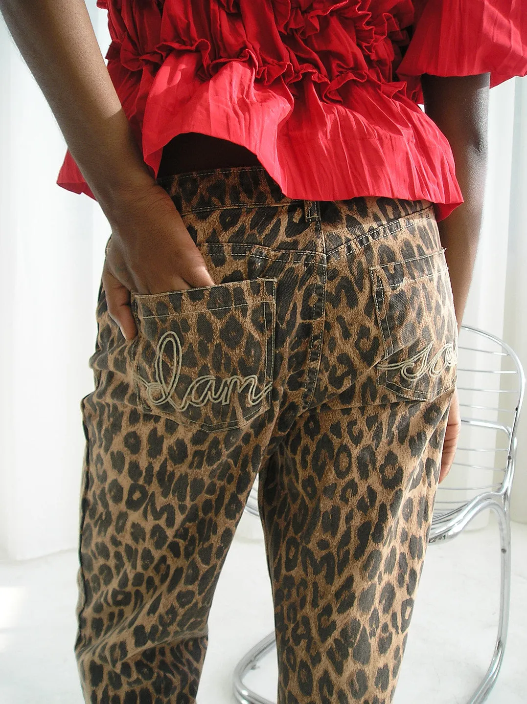 Kenny Twill Trouser - Leopard sold by Lisa Says Gah product image thumbnail 3