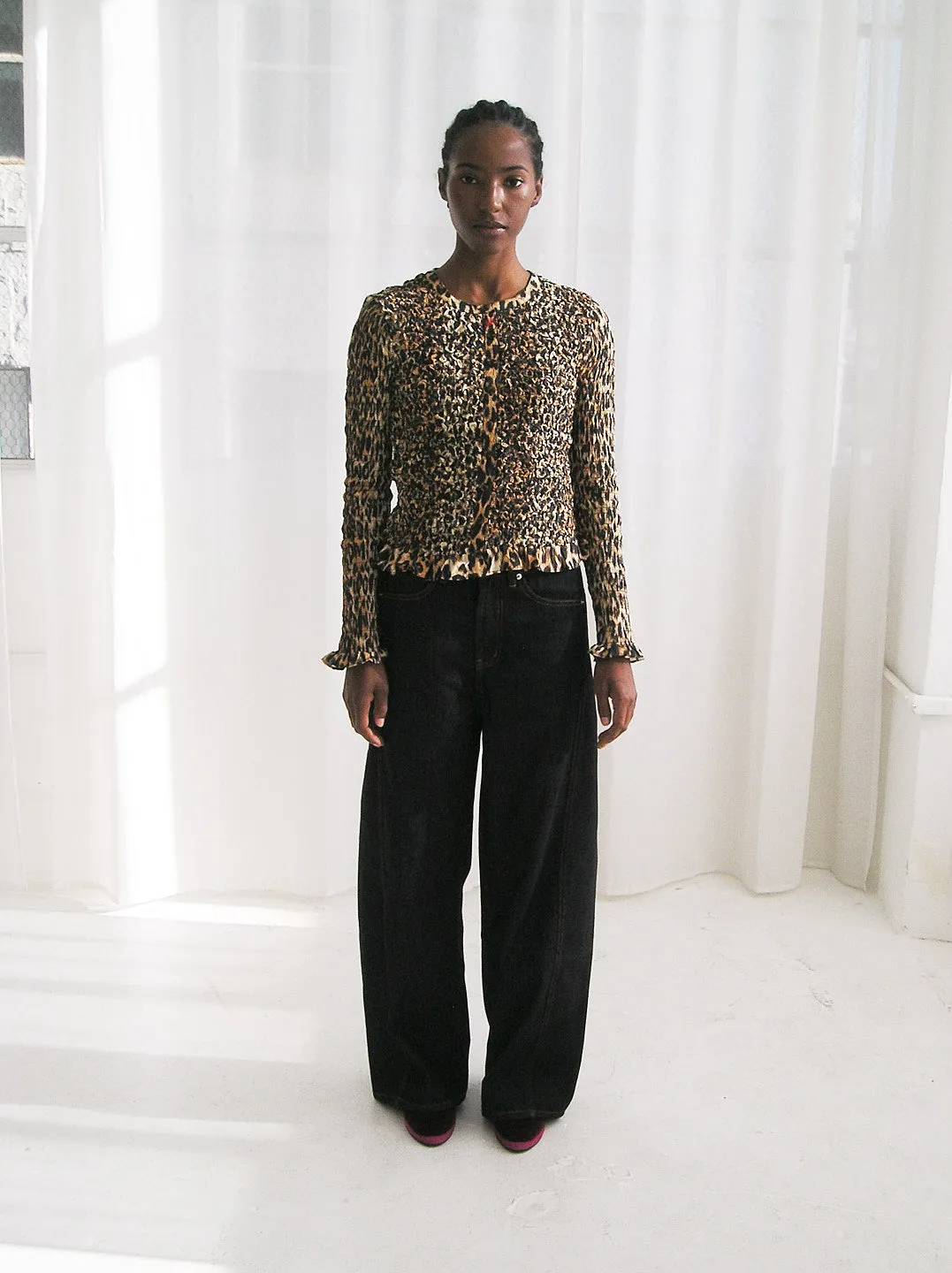 Elliana Smocked Cardi - Leopard sold by Lisa Says Gah product image thumbnail 4