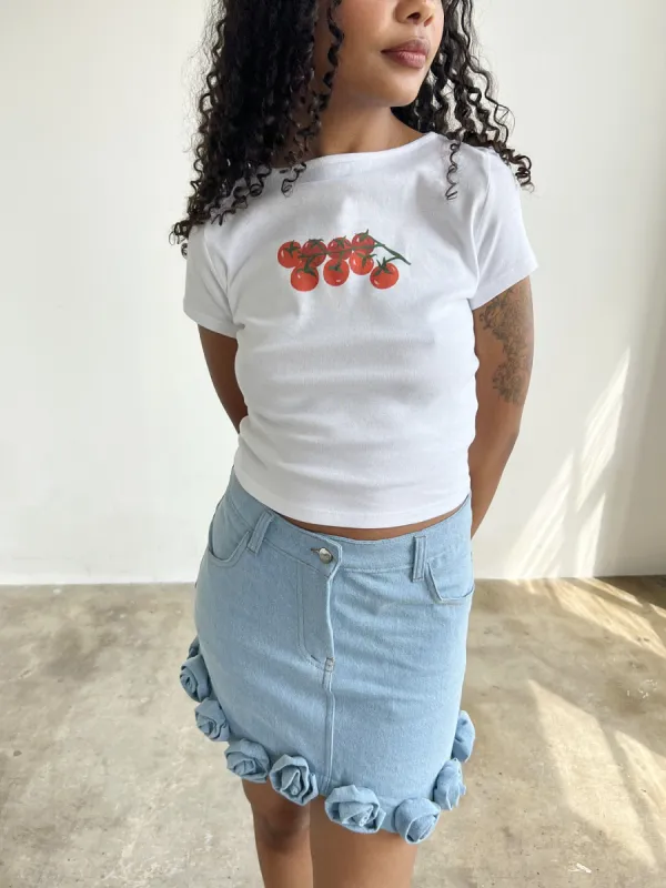 Ira Roses Skirt - Denim sold by Lisa Says Gah