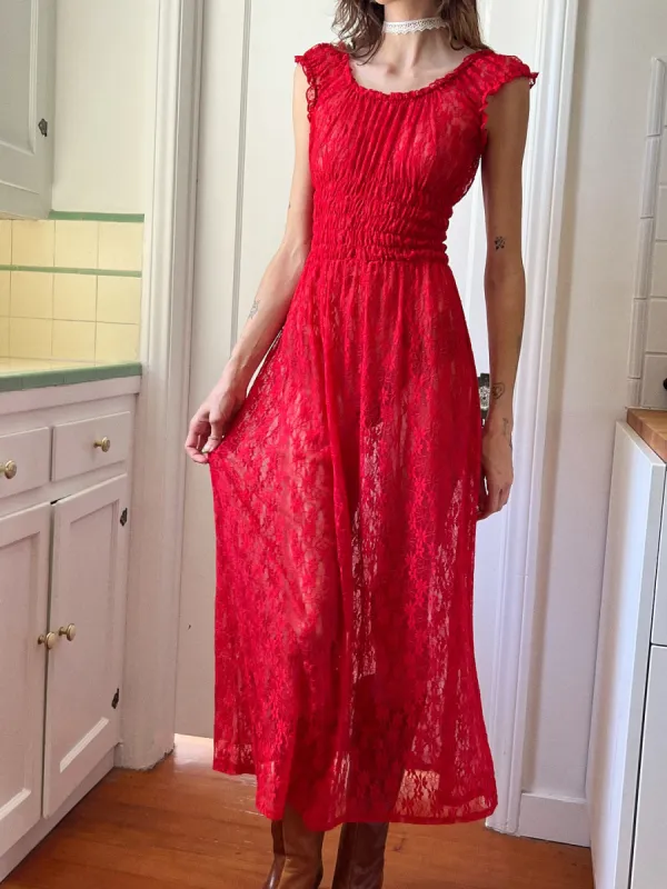 Annie Dress - Tomato Lace sold by Lisa Says Gah