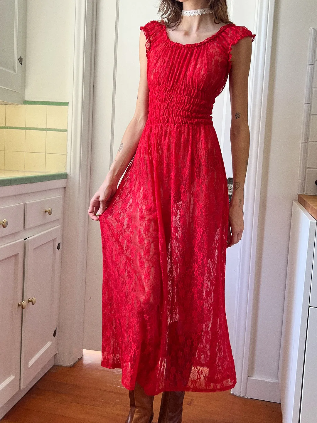 Annie Dress - Tomato Lace sold by Lisa Says Gah