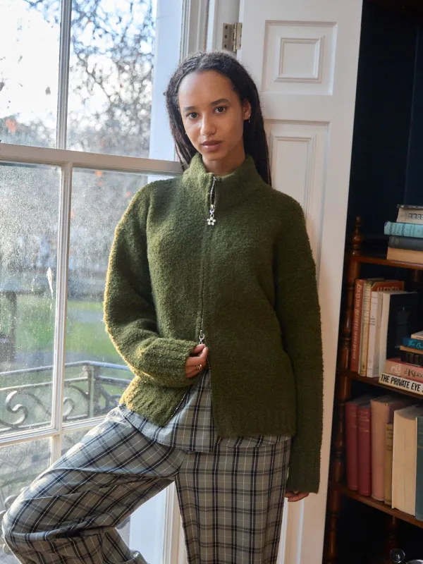 Gemma Zip Up - Moss made by Lisa Says Gah