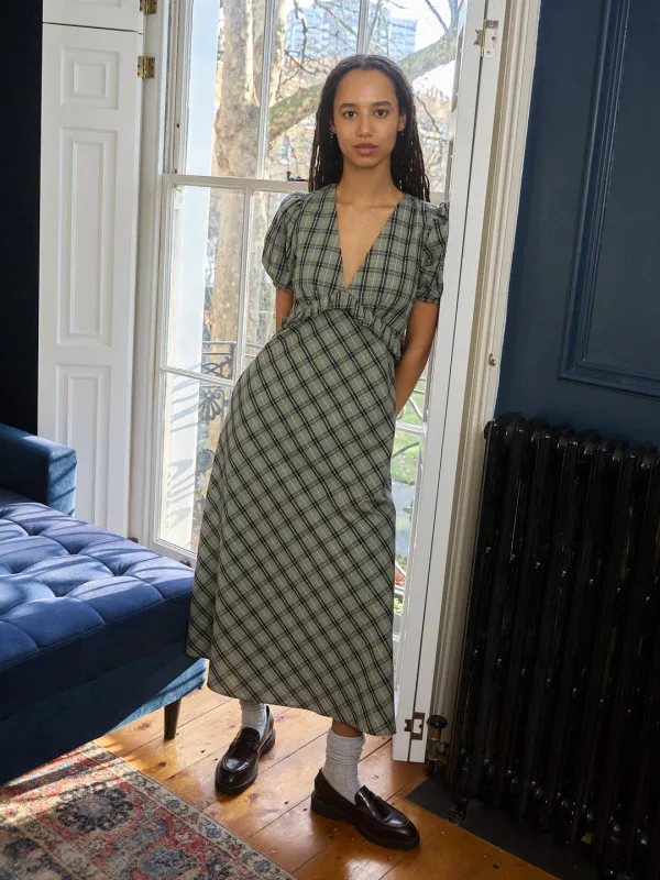 Emma Dress - Moss Plaid made by Lisa Says Gah