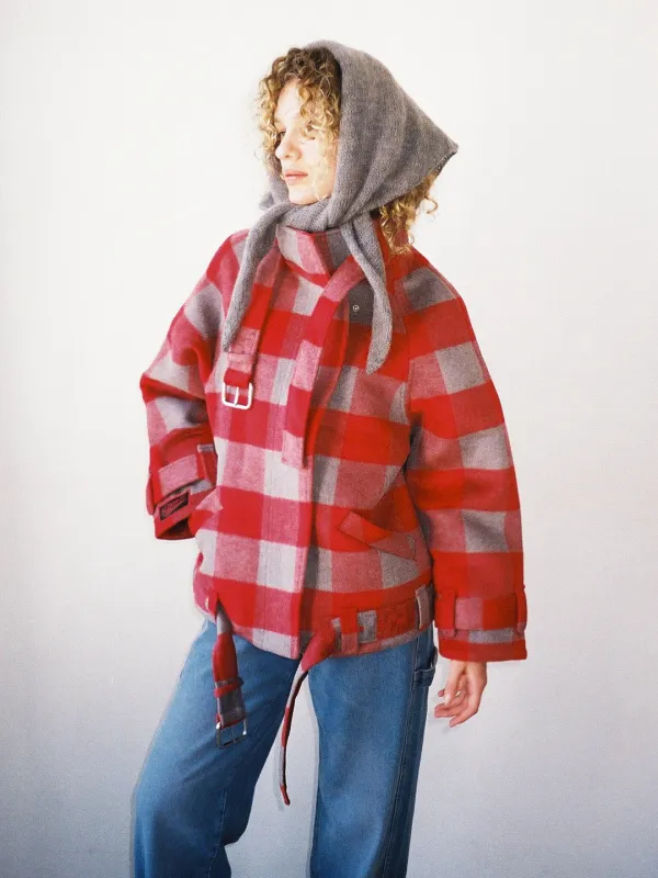 Polly Wool Bomber - Red made by Damson Madder