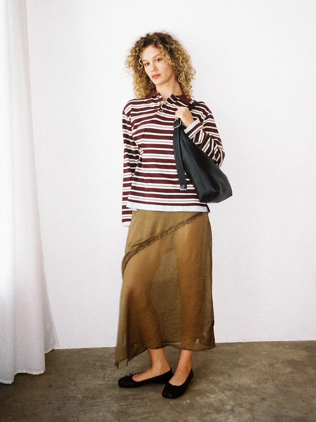 Sasha Ruffle Slip Dress - Sheer Olive sold by Lisa Says Gah product image thumbnail 5