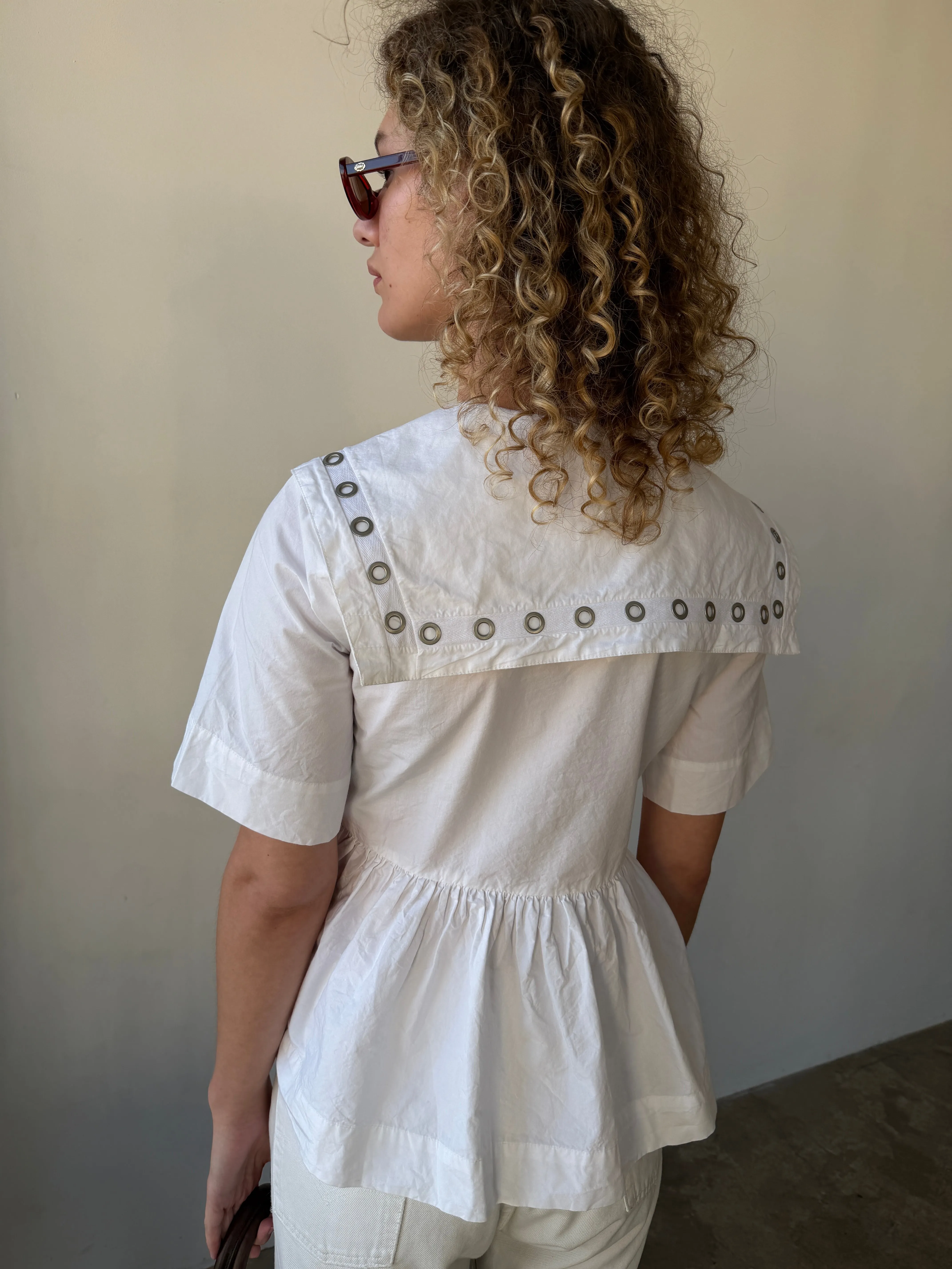 Cyrus Eyelet Blouse - White sold by Lisa Says Gah product image thumbnail 4