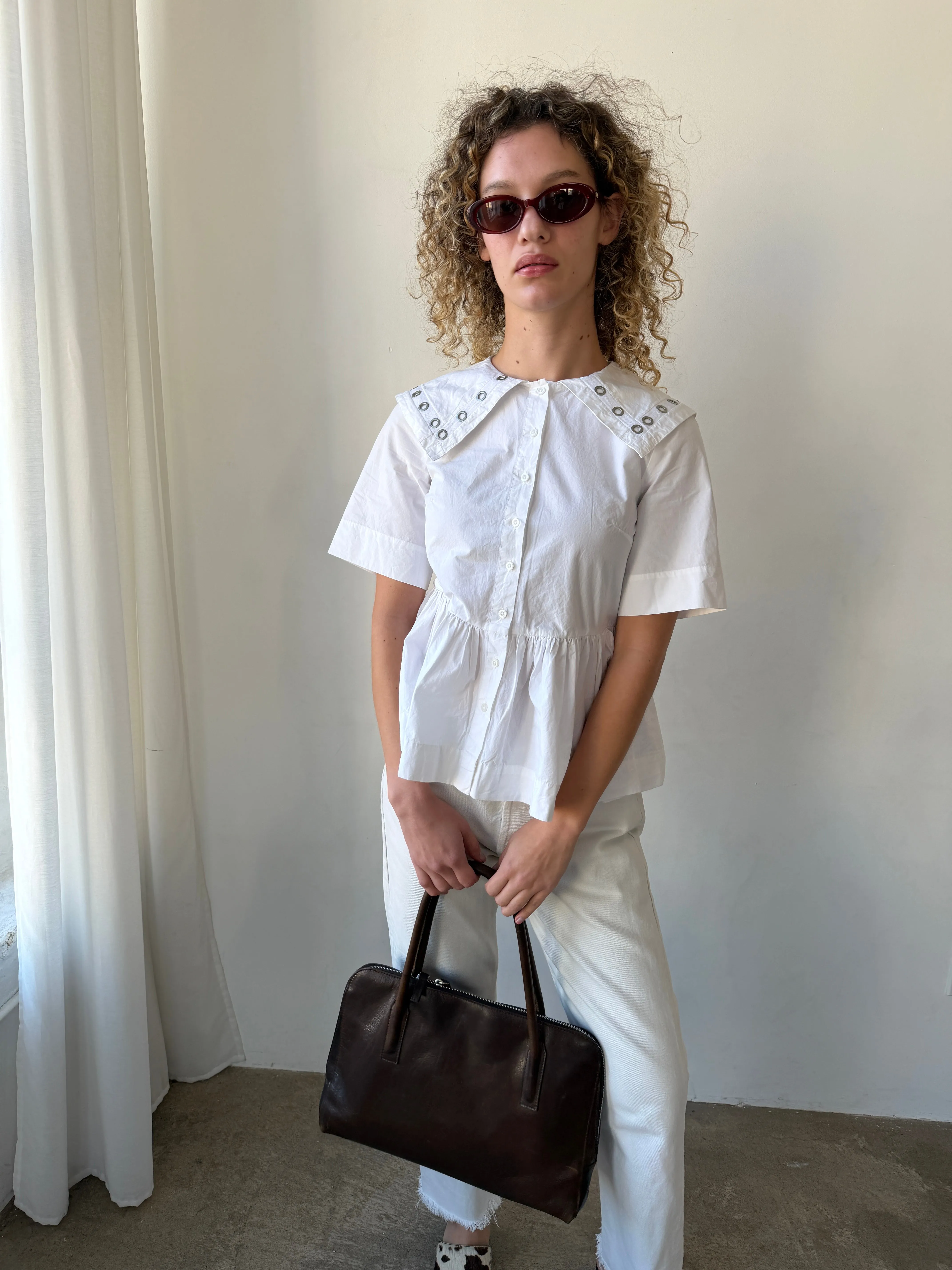 Cyrus Eyelet Blouse - White sold by Lisa Says Gah product image thumbnail 3