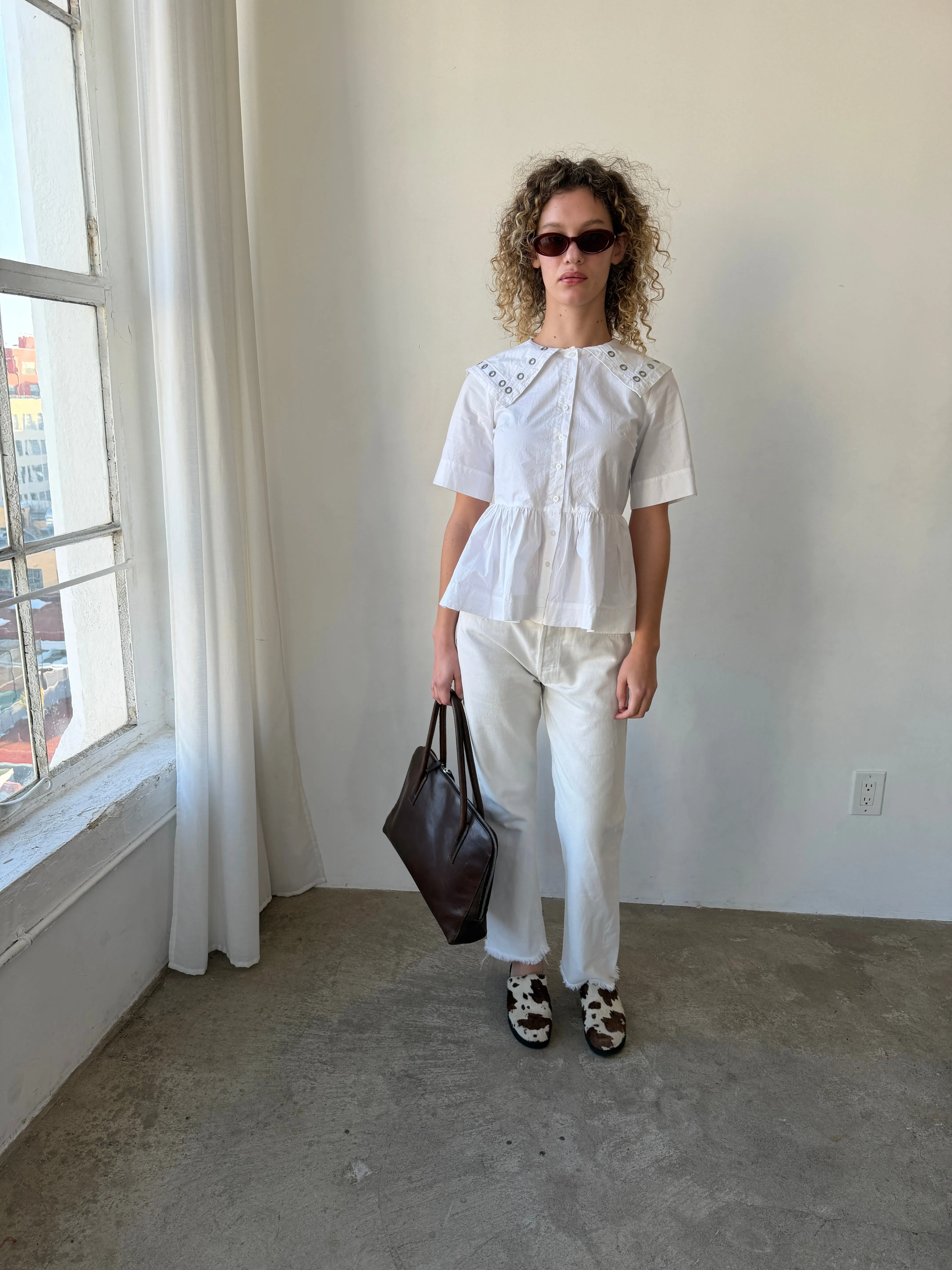 Cyrus Eyelet Blouse - White sold by Lisa Says Gah product image thumbnail 5