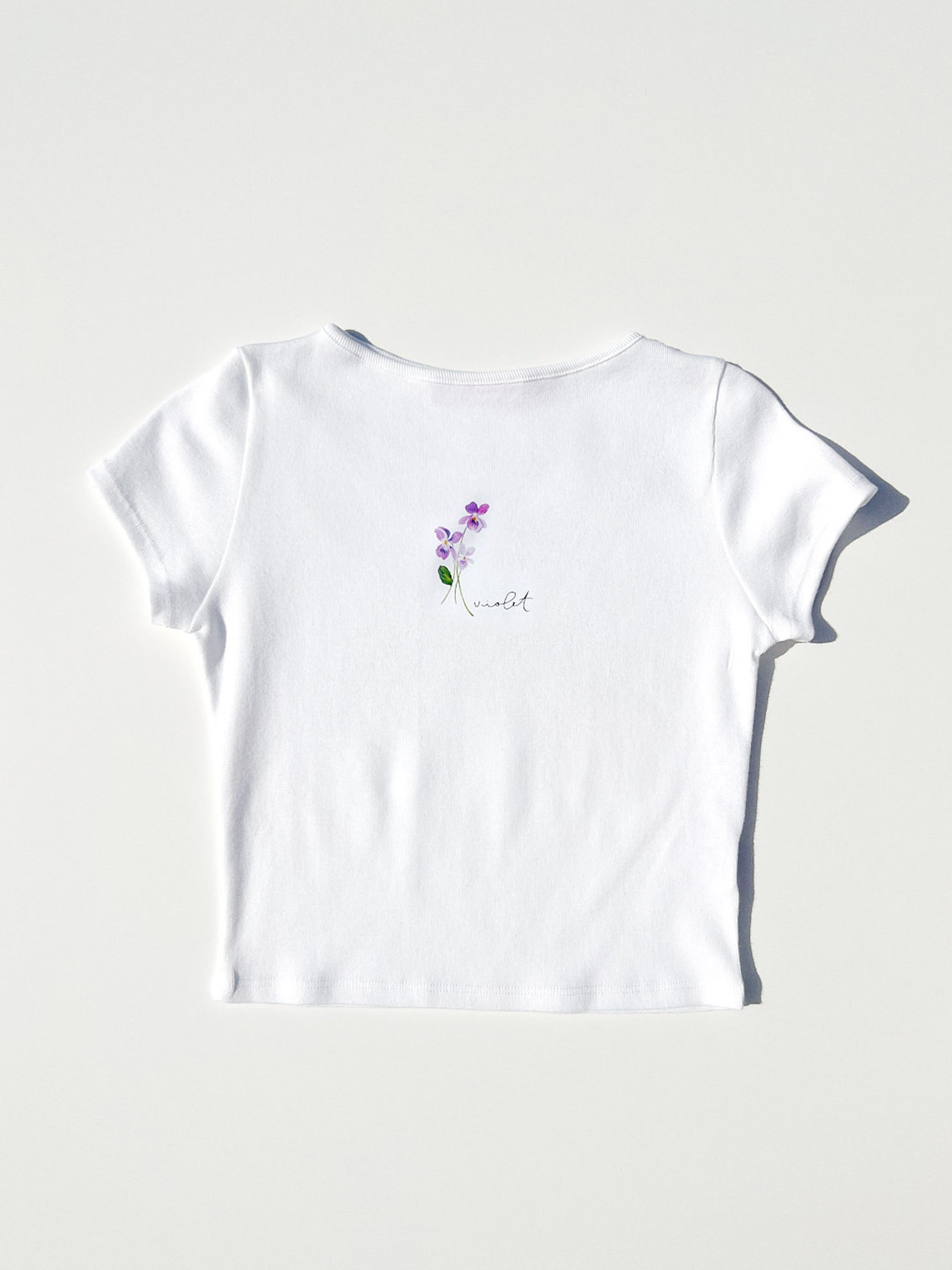 Alex Flower Tee - February Violet sold by Lisa Says Gah