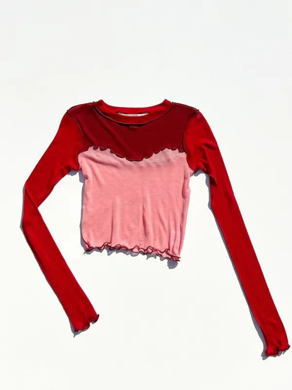 Bella Top - Red Combo sold by Lisa Says Gah