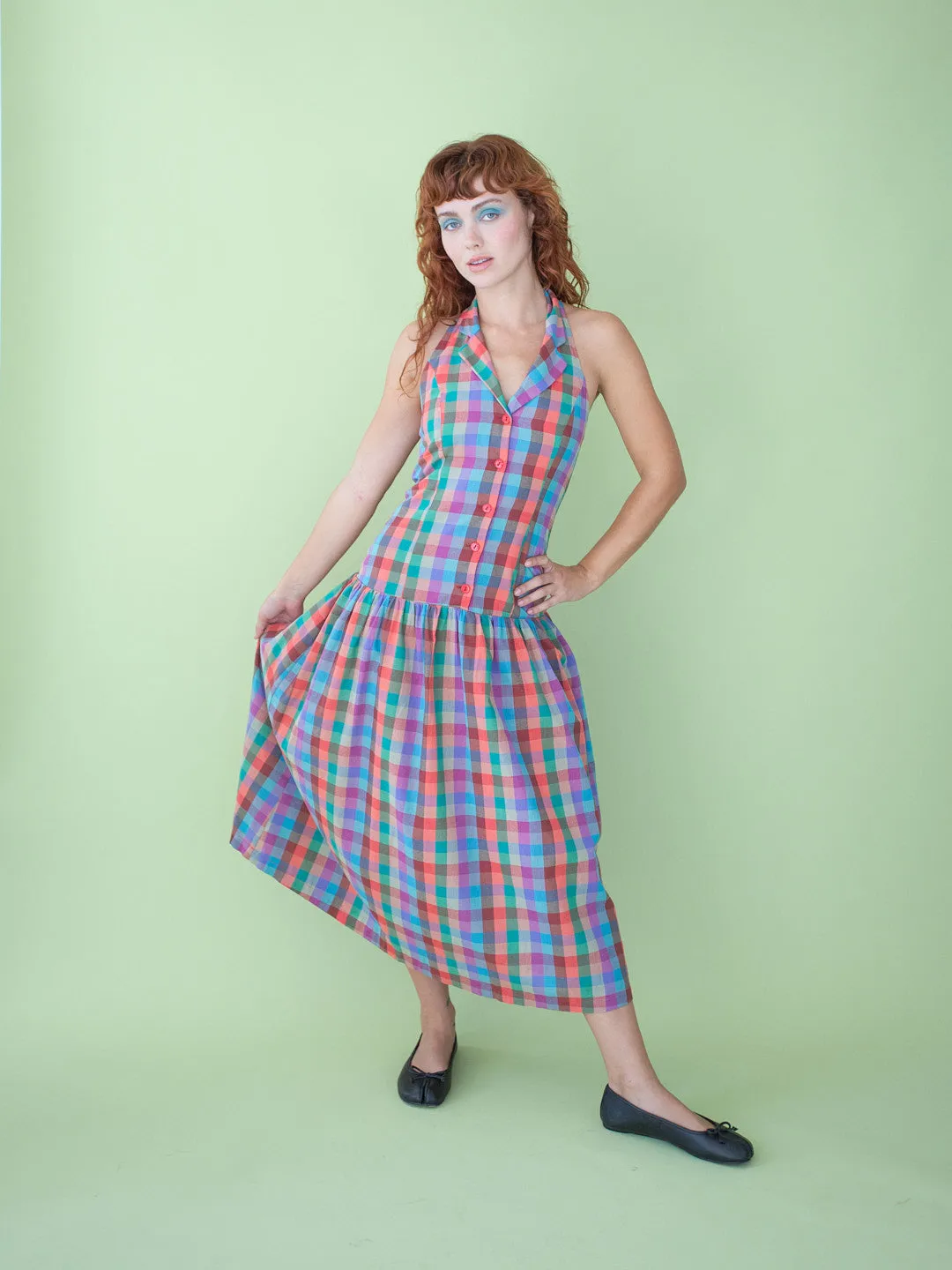 Vaughn Dress - Colorburst Plaid sold by Lisa Says Gah product image thumbnail 2