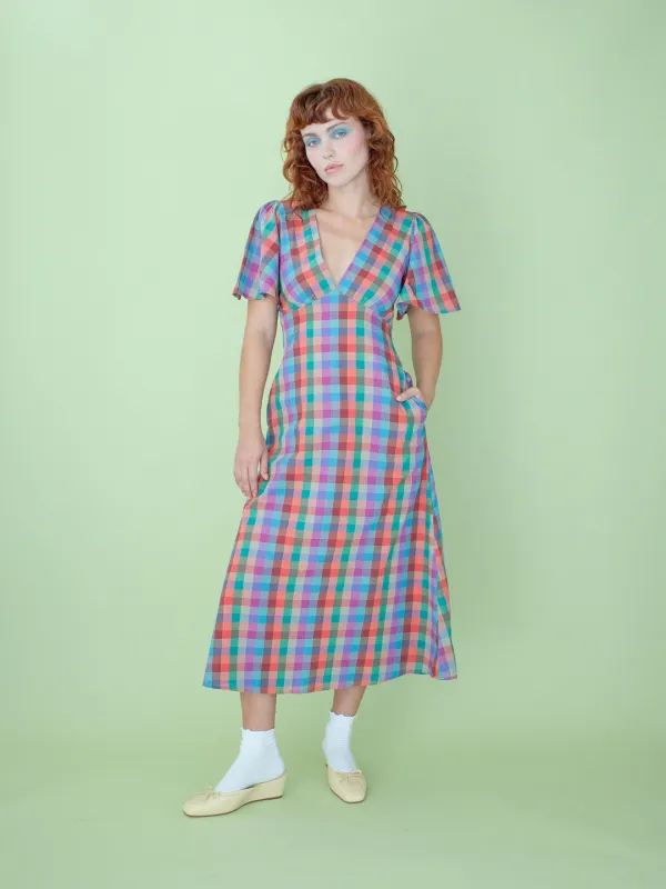 Grace Dress - Colorburst Plaid sold by Lisa Says Gah
