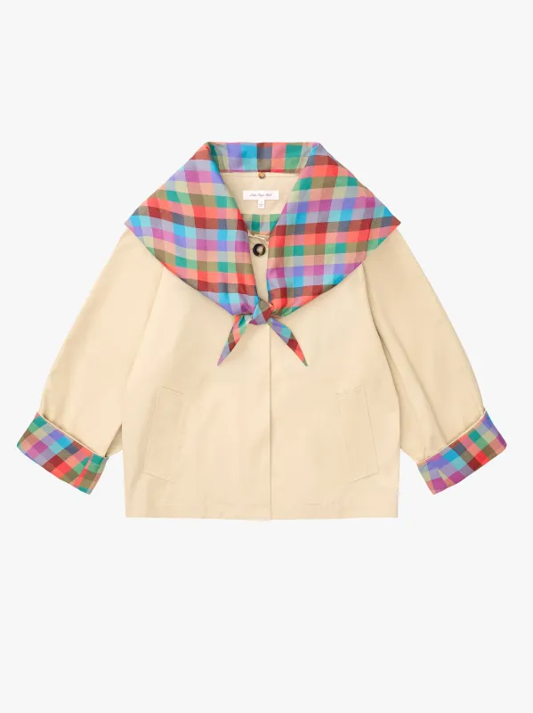 Olson Cropped Trench - Colorburst Plaid made by Lisa Says Gah