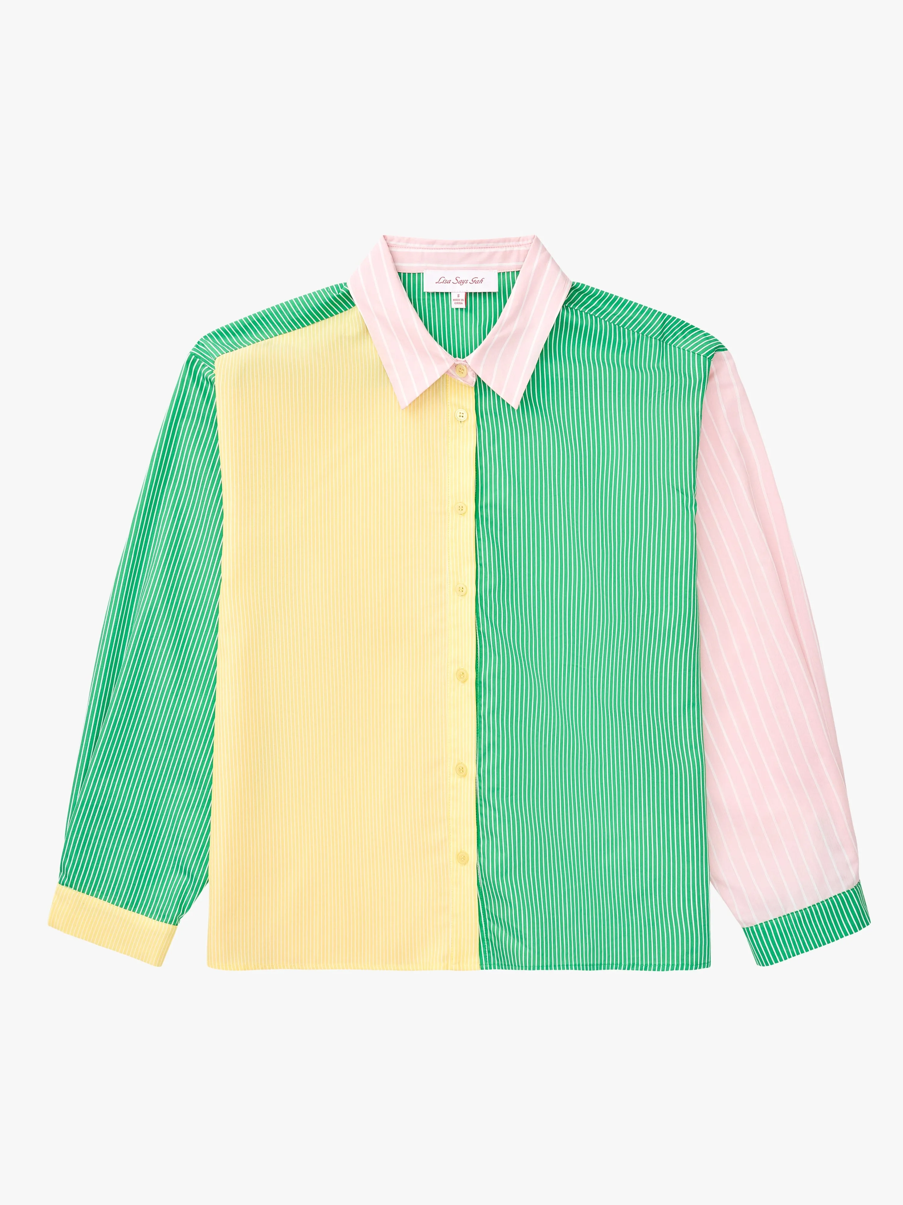 Amy Long Sleeve Button Up - Soft Stripe sold by Lisa Says Gah product image thumbnail 2