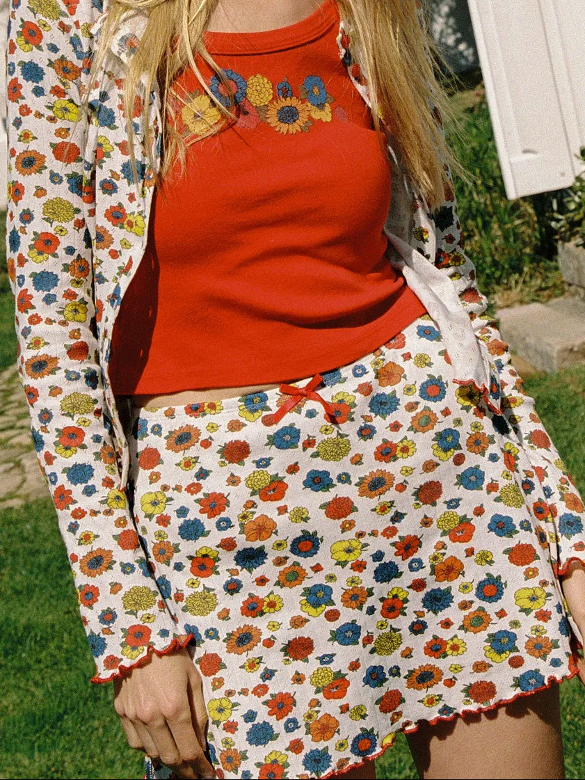 Darcy Skort - Primary Floral sold by Lisa Says Gah