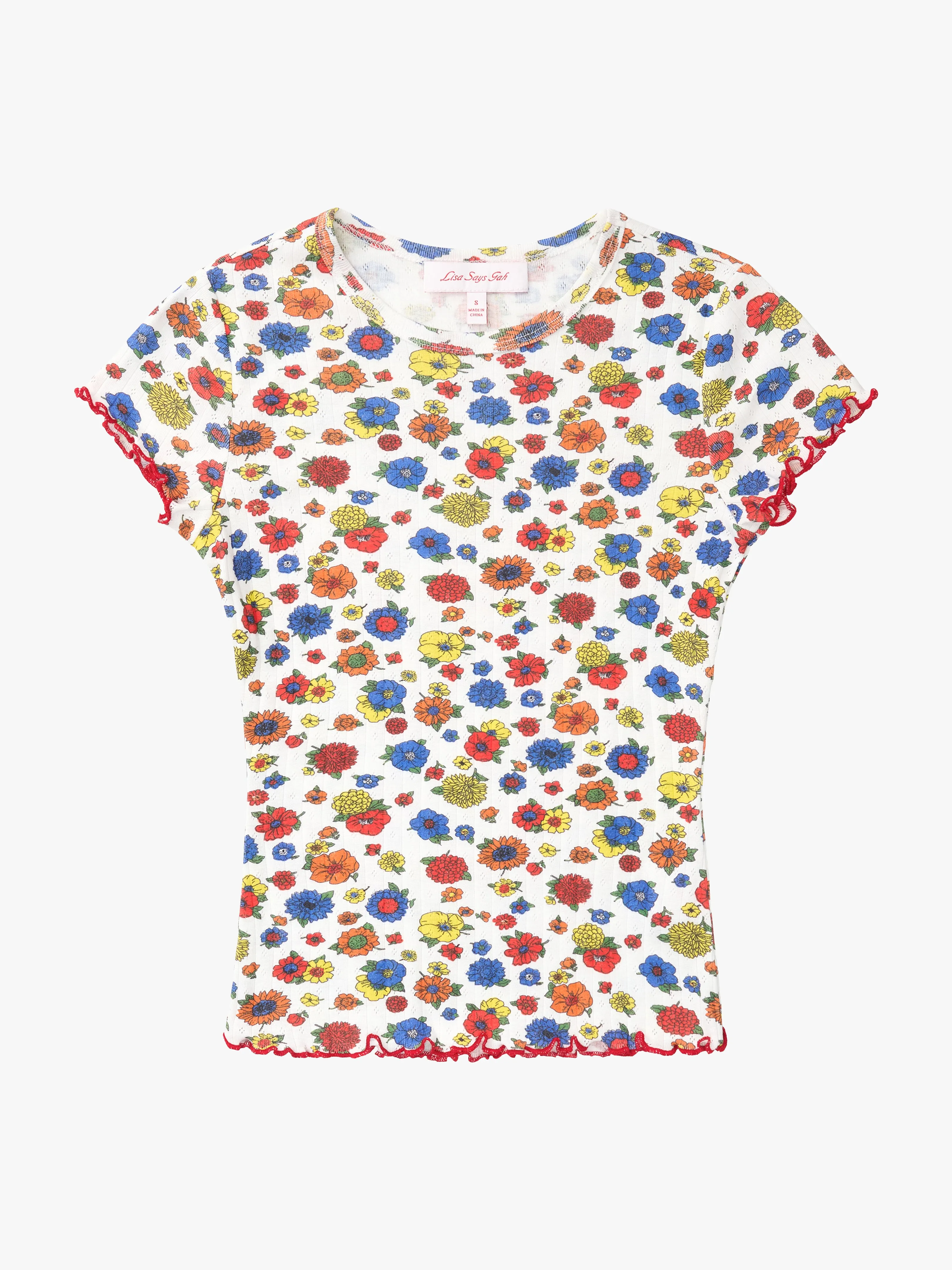 Amber Tee - Primary Floral sold by Lisa Says Gah