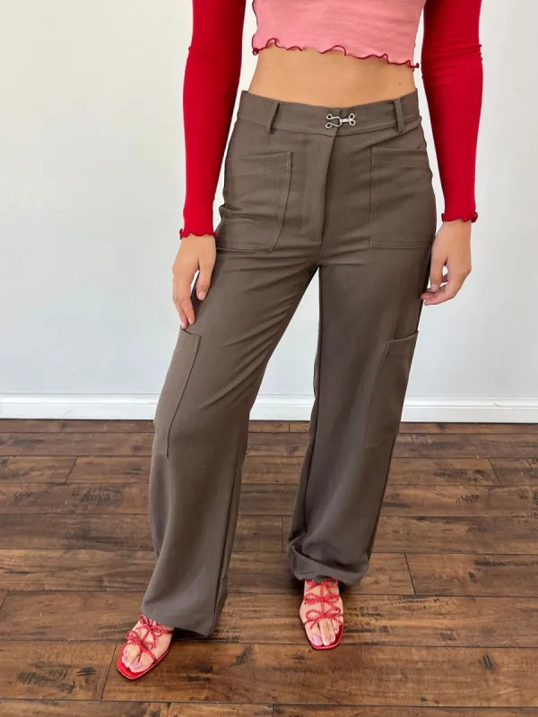 Neo Trousers - Taupe sold by Lisa Says Gah