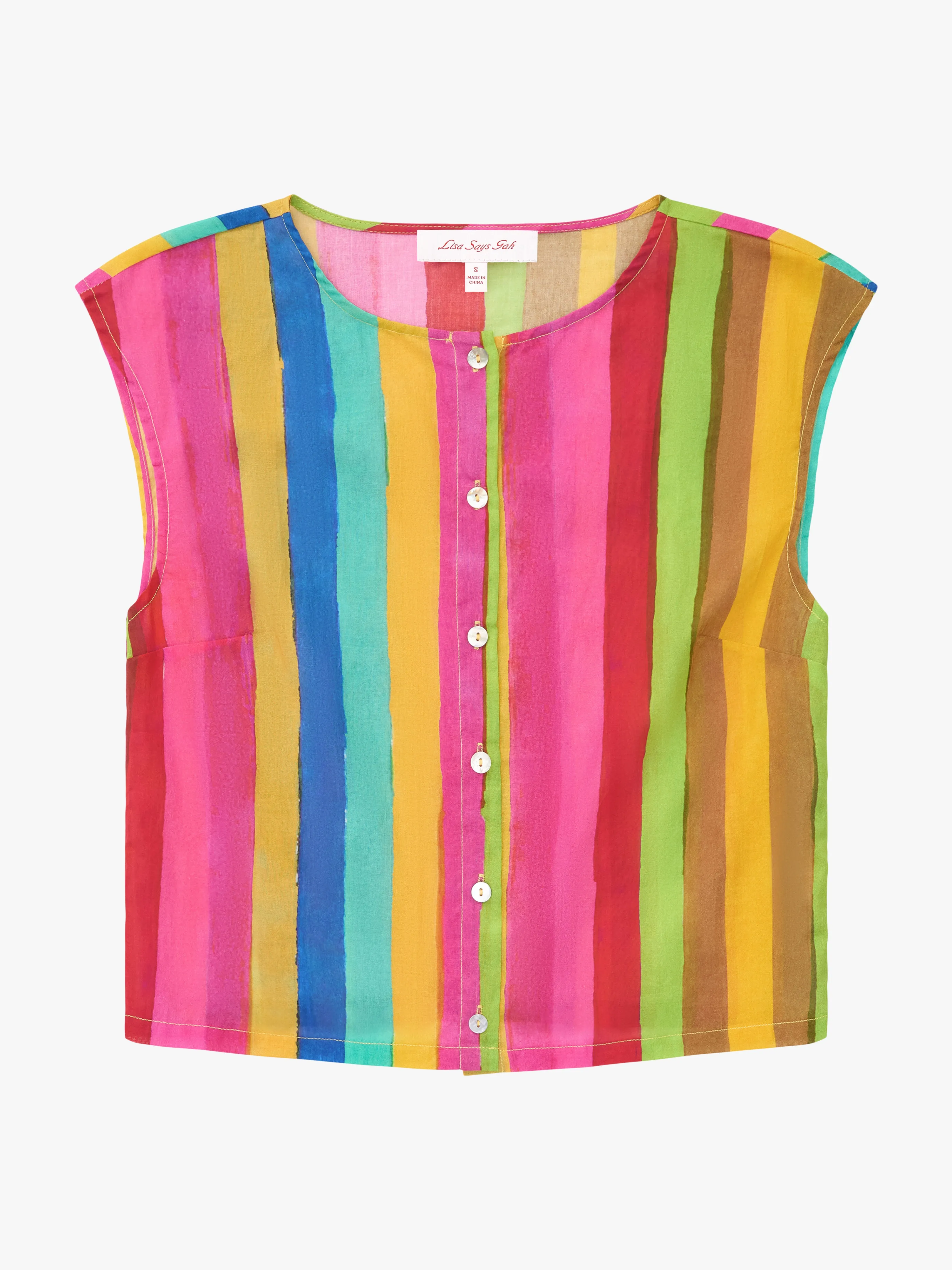 Madeline Top - Sherbert Stripe sold by Lisa Says Gah