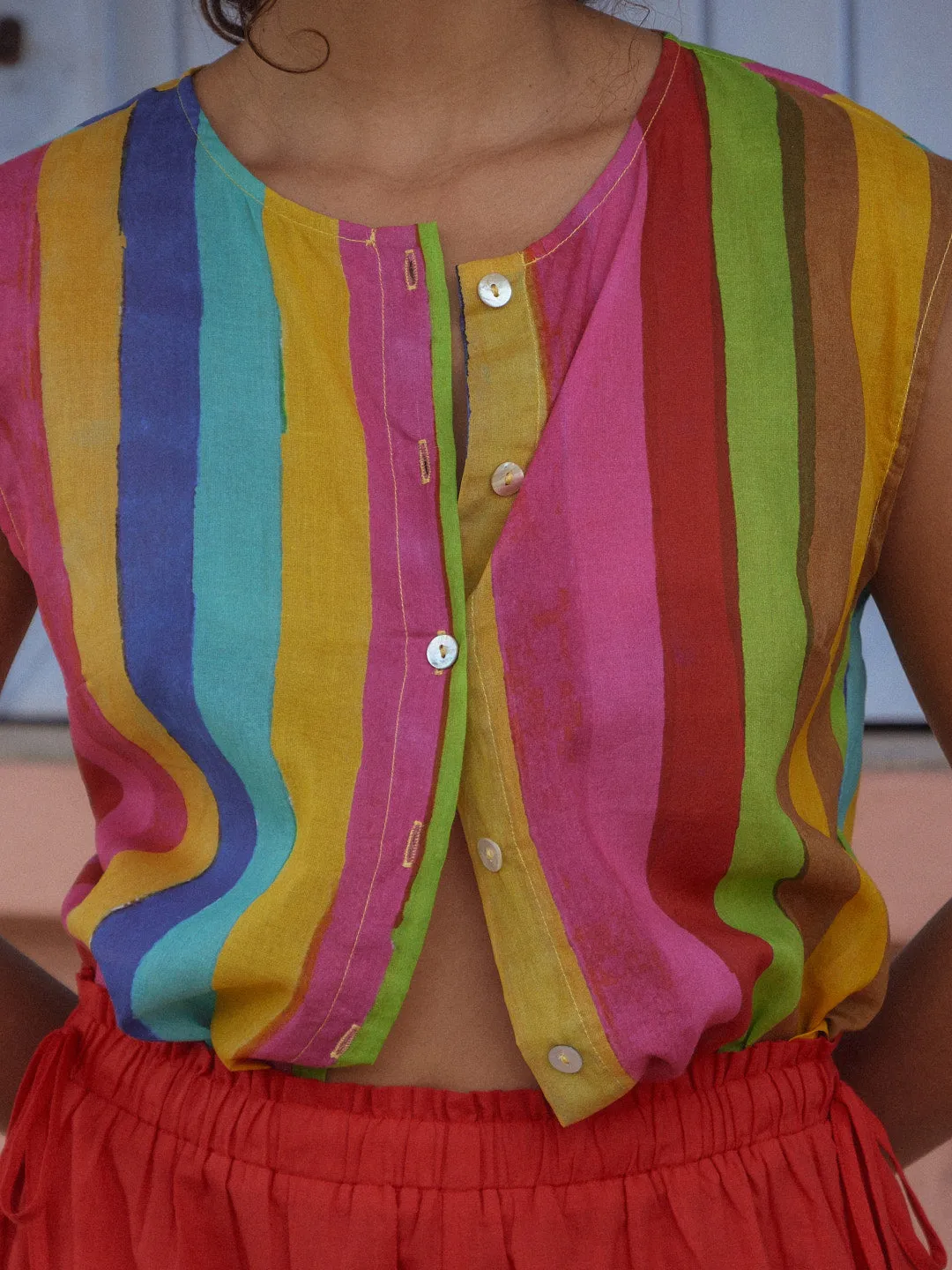Madeline Top - Sherbert Stripe sold by Lisa Says Gah product image thumbnail 5
