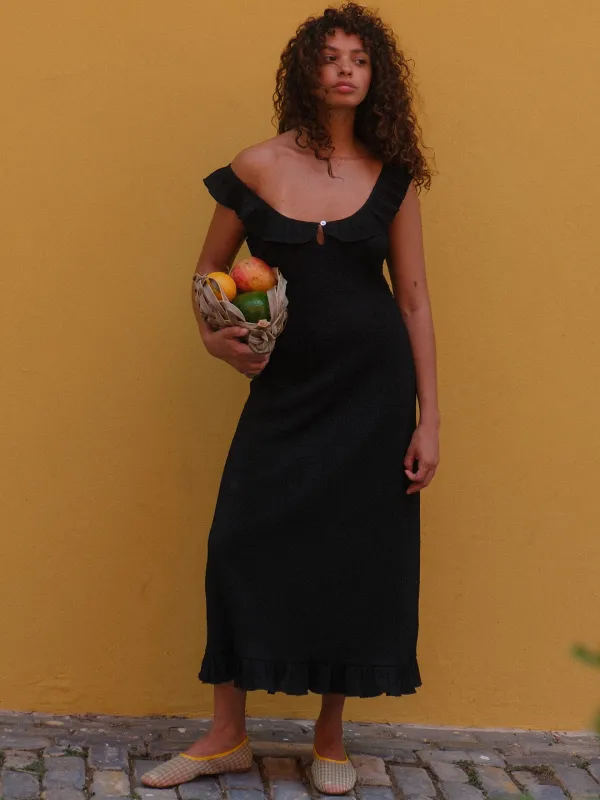 Eloise Midi Dress - Black made by Lisa Says Gah