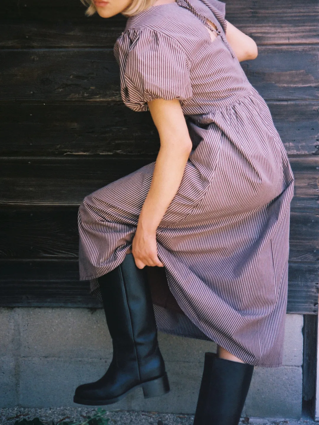Verena Dress - Saddle Stripe sold by Lisa Says Gah product image thumbnail 3