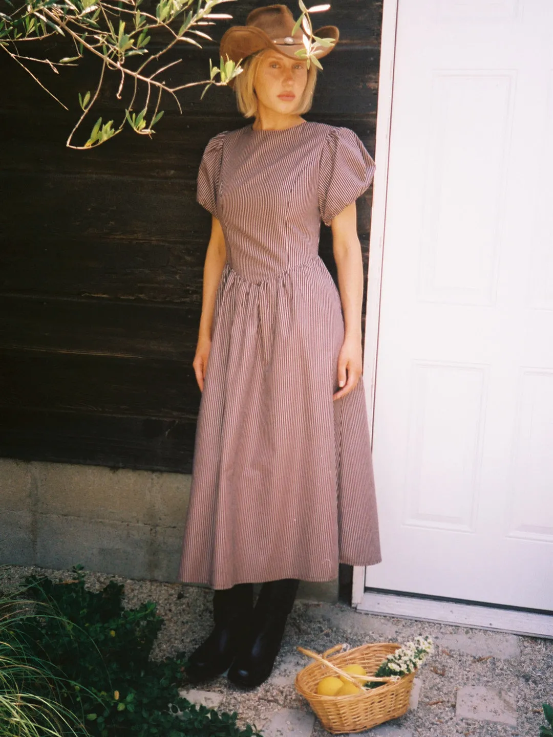 Verena Dress - Saddle Stripe sold by Lisa Says Gah