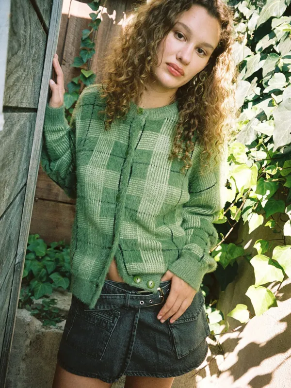 Lauda Cardi - Moss Plaid made by Lisa Says Gah