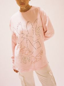 Doves Doodle Long Sleeve - Pink sold by Lisa Says Gah
