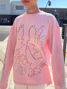 Doves Doodle Long Sleeve - Pink sold by Lisa Says Gah
