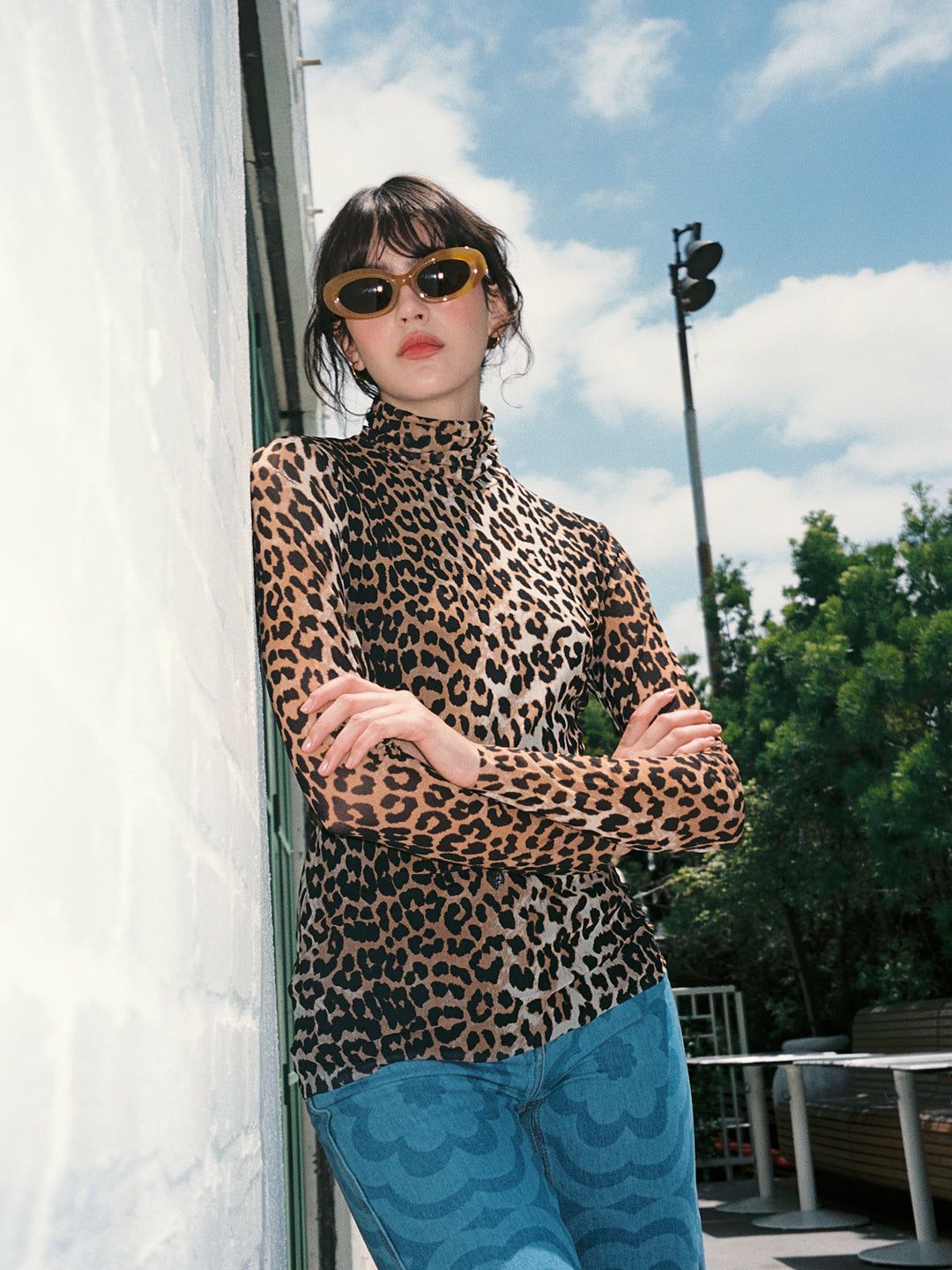 Printed Mesh Rollneck Top - Leopard sold by Lisa Says Gah product image thumbnail 8