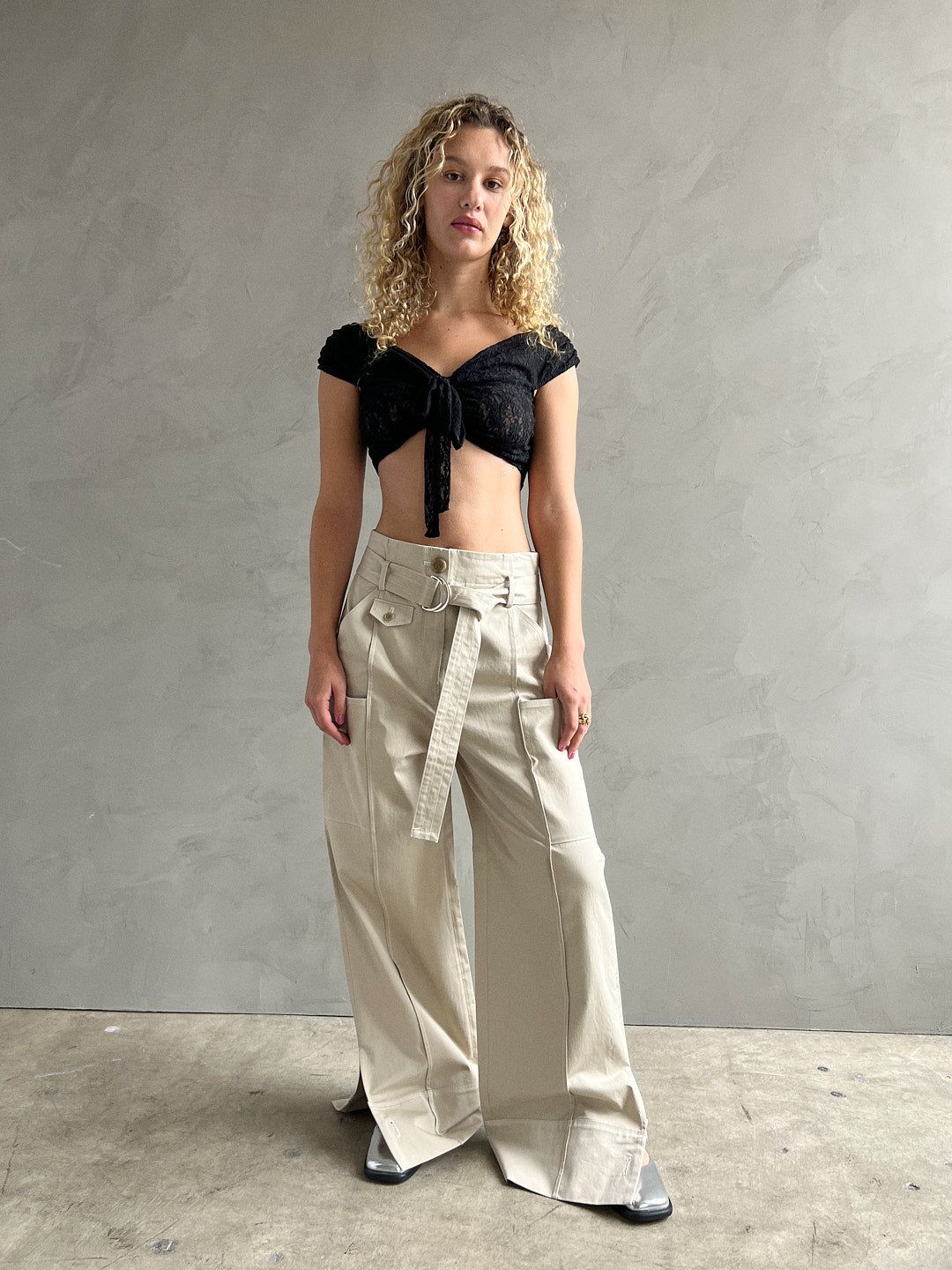 Luna Crop Top - Caviar Lace sold by Lisa Says Gah product image thumbnail 5