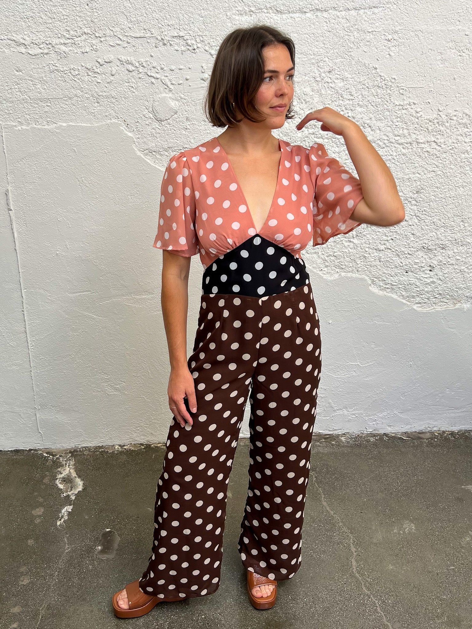 Cassandra Jumpsuit - Multi Dot sold by Lisa Says Gah product image thumbnail 3