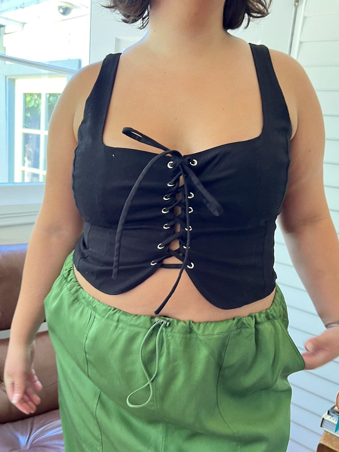Ophelia Corset Top - Caviar Twill sold by Lisa Says Gah product image thumbnail 4