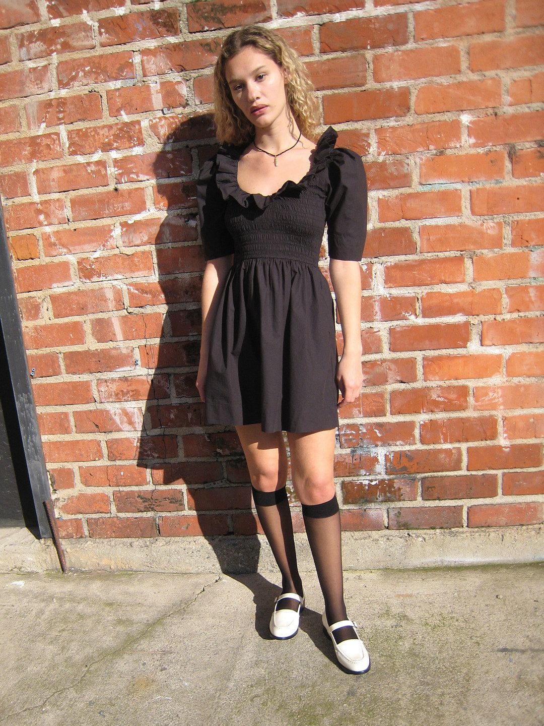 Cotton Poplin Smock Mini Dress - Black sold by Lisa Says Gah product image thumbnail 3