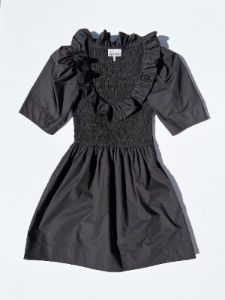 Cotton Poplin Smock Mini Dress - Black sold by Lisa Says Gah
