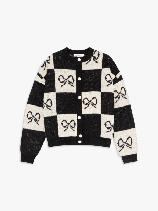 Lauda Cardi - Onyx Bow Check made by Lisa Says Gah