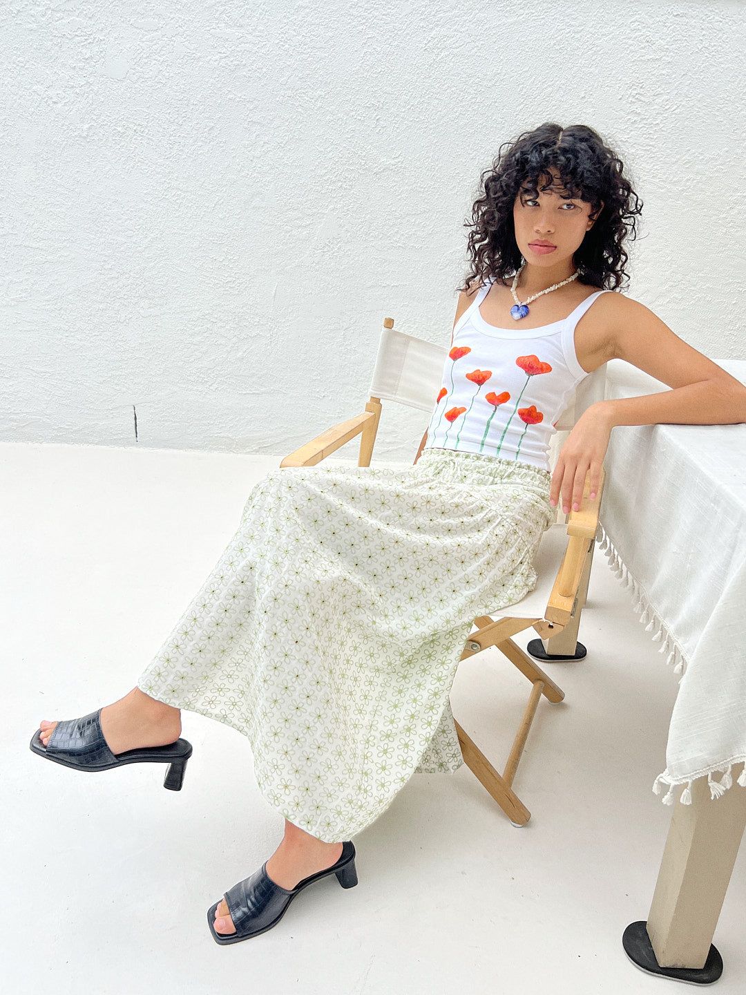 Avalon Midi Skirt - Leaf Floral Eyelet sold by Lisa Says Gah product image thumbnail 3